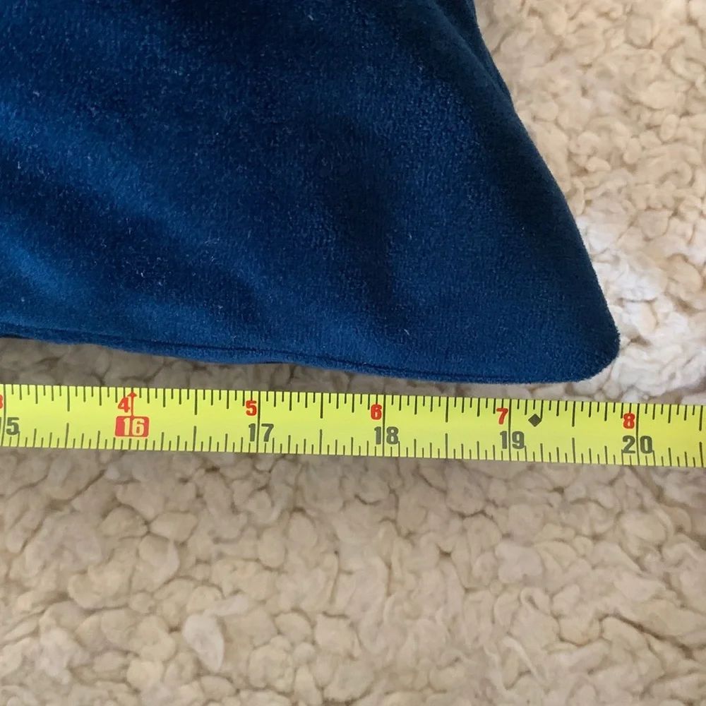 Hobby lobby‎ navy blue velvet pillow with down insert accent pillow luxury